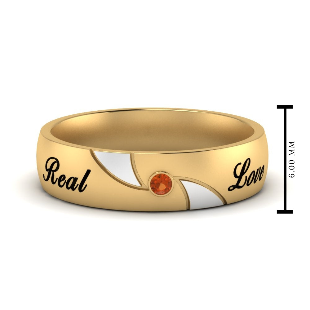 solitaire-mens-two-tone-wedding-band-ring-with-orange-sapphire-in-yellow-gold-fdm9354bgsaor-nl-yg-eg