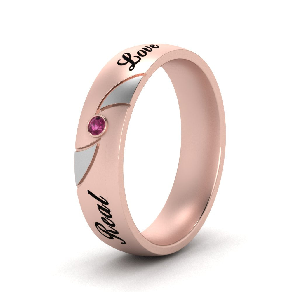 solitaire-mens-two-tone-wedding-band-ring-with-pink-sapphire-in-rose-gold-fdm9354bgsadrpi-nl-rg-eg