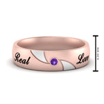 Load image into Gallery viewer, solitaire-mens-two-tone-wedding-band-ring-with-purple-topaz-in-rose-gold-fdm9354bgvito-nl-rg-eg
