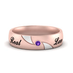 Load image into Gallery viewer, solitaire-mens-two-tone-wedding-band-ring-with-purple-topaz-in-rose-gold-fdm9354bgvito-nl-rg-eg
