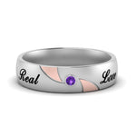 Load image into Gallery viewer, solitaire-mens-two-tone-wedding-band-ring-with-purple-topaz-in-white-gold-fdm9354bgvito-nl-wg-eg
