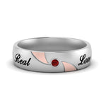 Load image into Gallery viewer, solitaire-mens-two-tone-wedding-band-ring-with-ruby-in-white-gold-fdm9354bgrudr-nl-wg-eg
