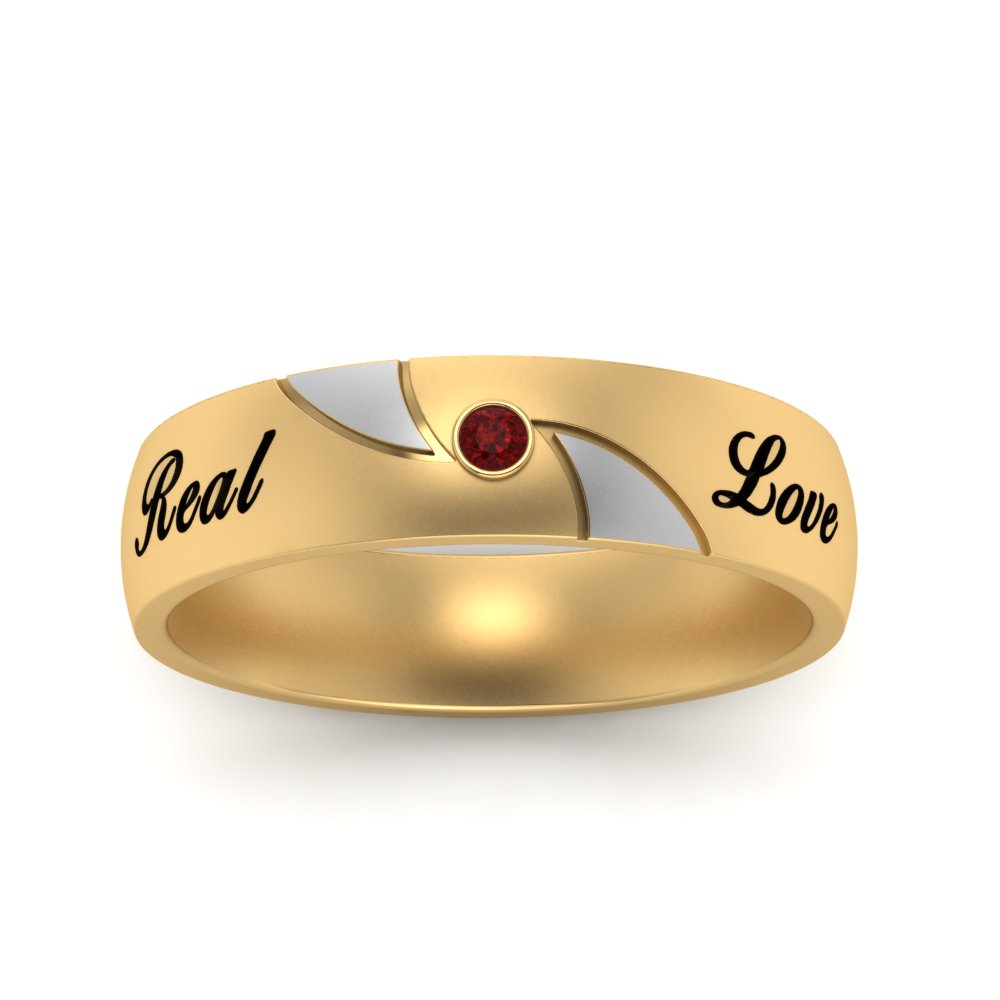 solitaire-mens-two-tone-wedding-band-ring-with-ruby-in-yellow-gold-fdm9354bgrudr-nl-yg-eg