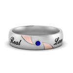Load image into Gallery viewer, solitaire-mens-two-tone-wedding-band-ring-with-sapphire-in-white-gold-fdm9354bgsabl-nl-wg-eg
