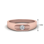 Load image into Gallery viewer, Half Bezel Solitaire Mens Diamond Ring
