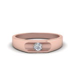 Load image into Gallery viewer, Half Bezel Solitaire Mens Diamond Ring
