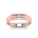 Load image into Gallery viewer, Half Bezel Solitaire Mens Diamond Ring
