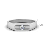 Load image into Gallery viewer, Half Bezel Solitaire Mens Diamond Ring

