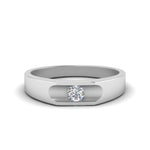 Load image into Gallery viewer, Half Bezel Solitaire Mens Diamond Ring

