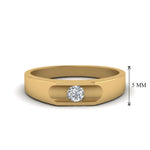 Load image into Gallery viewer, Half Bezel Solitaire Mens Diamond Ring
