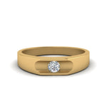 Load image into Gallery viewer, Half Bezel Solitaire Mens Diamond Ring
