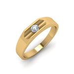 Load image into Gallery viewer, Half Bezel Solitaire Mens Diamond Ring
