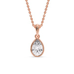 Load image into Gallery viewer, Bezel Pear Water Drop Solitaire Pendant
