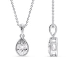 Load image into Gallery viewer, Bezel Pear Water Drop Solitaire Pendant
