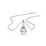 Load image into Gallery viewer, Bezel Pear Water Drop Solitaire Pendant
