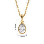 Load image into Gallery viewer, Bezel Pear Water Drop Solitaire Pendant

