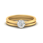 Load image into Gallery viewer, solitaire-plain-gold-wedding-set-in-FD9334ROANGLE3-NL-YG-B2
