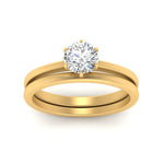 Load image into Gallery viewer, solitaire-plain-gold-wedding-set-in-FD9334ROANGLE3-NL-YG-B2
