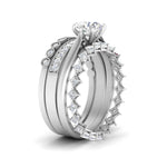 Load image into Gallery viewer, solitaire-ring-with-multi-stack-bands-in-FD10164-NL-WG
