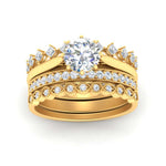 Load image into Gallery viewer, solitaire-ring-with-multi-stack-bands-in-FD10164-NL-YG
