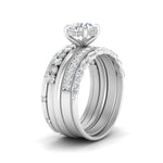 Load image into Gallery viewer, solitaire-rings-with-stacking-diamond-bands-in-FD10102RO-NL-WG
