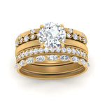 Load image into Gallery viewer, solitaire-rings-with-stacking-diamond-bands-in-FD10102RO-NL-YG

