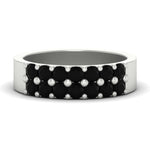 Load image into Gallery viewer, sparkle-two-line-1-ct-black-diamond-wedding-band-in-white-gold-FD11382BGBLACK-1.00CT-NL-WG
