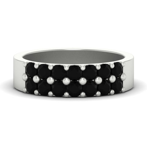 sparkle-two-line-1-ct-black-diamond-wedding-band-in-white-gold-FD11382BGBLACK-1.00CT-NL-WG
