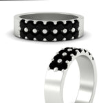 Load image into Gallery viewer, sparkle-two-line-1-ct-black-diamond-wedding-band-in-white-gold-FD11382BGBLACKANGLE3-1.00CT-NL-WG

