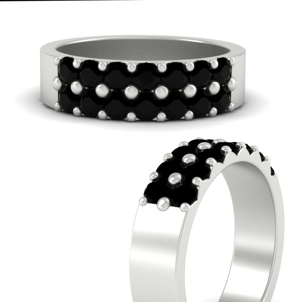 sparkle-two-line-1-ct-black-diamond-wedding-band-in-white-gold-FD11382BGBLACKANGLE3-1.00CT-NL-WG