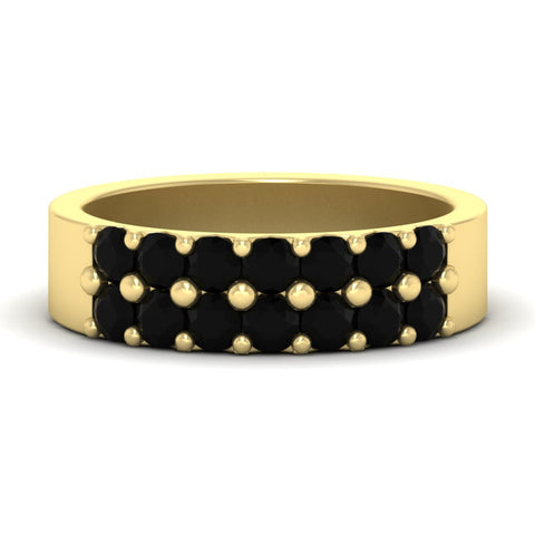 sparkle-two-line-1-ct-black-diamond-wedding-band-in-yellow-gold-FD11382BGBLACK-1.00CT-NL-YG