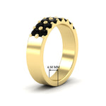 Load image into Gallery viewer, sparkle-two-line-1-ct-black-diamond-wedding-band-in-yellow-gold-FD11382BGBLACKANGLE2-1.00CT-NL-YG-HW
