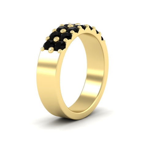 sparkle-two-line-1-ct-black-diamond-wedding-band-in-yellow-gold-FD11382BGBLACKANGLE2-1.00CT-NL-YG