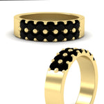 Load image into Gallery viewer, sparkle-two-line-1-ct-black-diamond-wedding-band-in-yellow-gold-FD11382BGBLACKANGLE3-1.00CT-NL-YG
