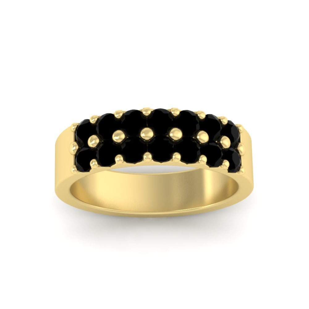 sparkle-two-line-1-ct-black-diamond-wedding-band-in-yellow-gold-FD11382BGBLACKANGLE5-1.00CT-NL-YG