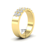 Load image into Gallery viewer, sparkle-two-line-1-ct-diamond-wedding-band-in-yellow-gold-FD11382BANGLE2-1.00CT-NL-YG-HW
