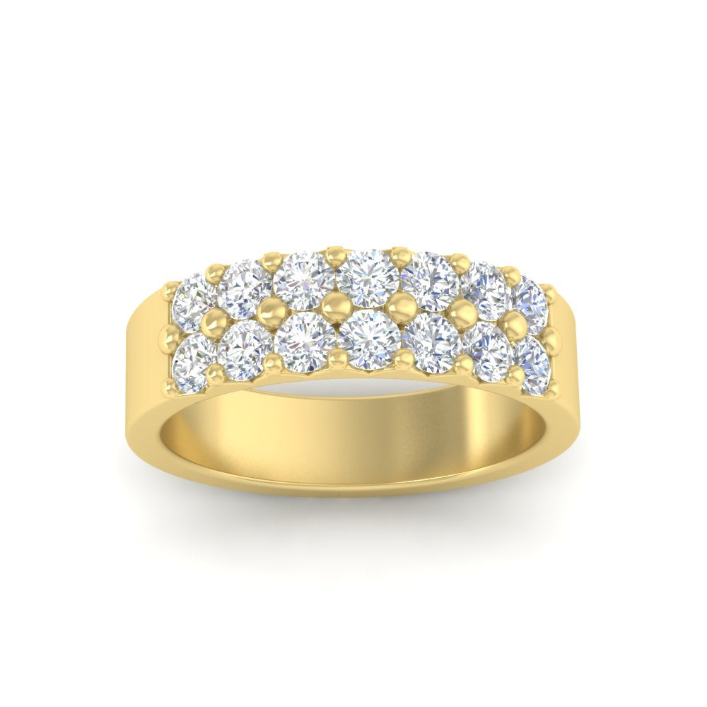 sparkle-two-line-1-ct-diamond-wedding-band-in-yellow-gold-FD11382BANGLE5-1.00CT-NL-YG