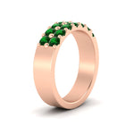 Load image into Gallery viewer, sparkle-two-line-1-ct-emerald-wedding-band-in-rose-gold-FD11382BGEMGRANGLE2-1.00CT-NL-RG
