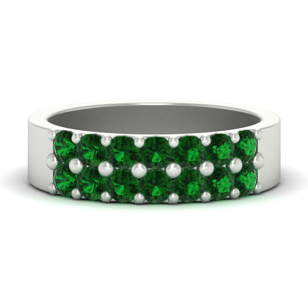 sparkle-two-line-1-ct-emerald-wedding-band-in-white-gold-FD11382BGEMGR-1.00CT-NL-WG