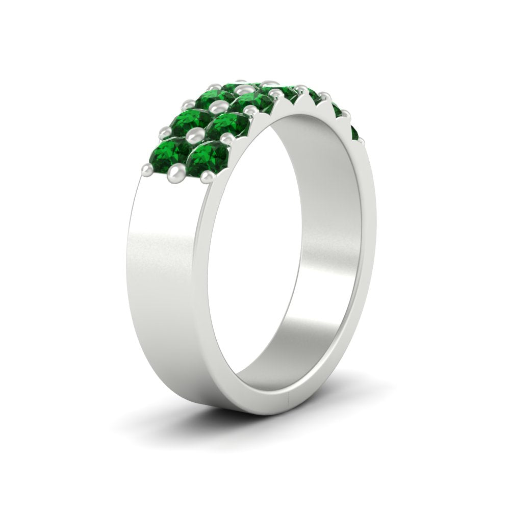 sparkle-two-line-1-ct-emerald-wedding-band-in-white-gold-FD11382BGEMGRANGLE2-1.00CT-NL-WG