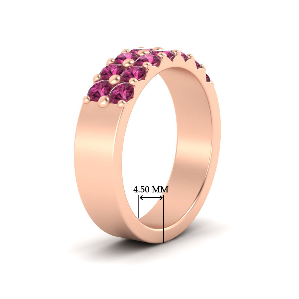 sparkle-two-line-1-ct-pink-sapphire-wedding-band-in-rose-gold-FD11382BGSADRPIANGLE2-1.00CT-NL-RG-HW