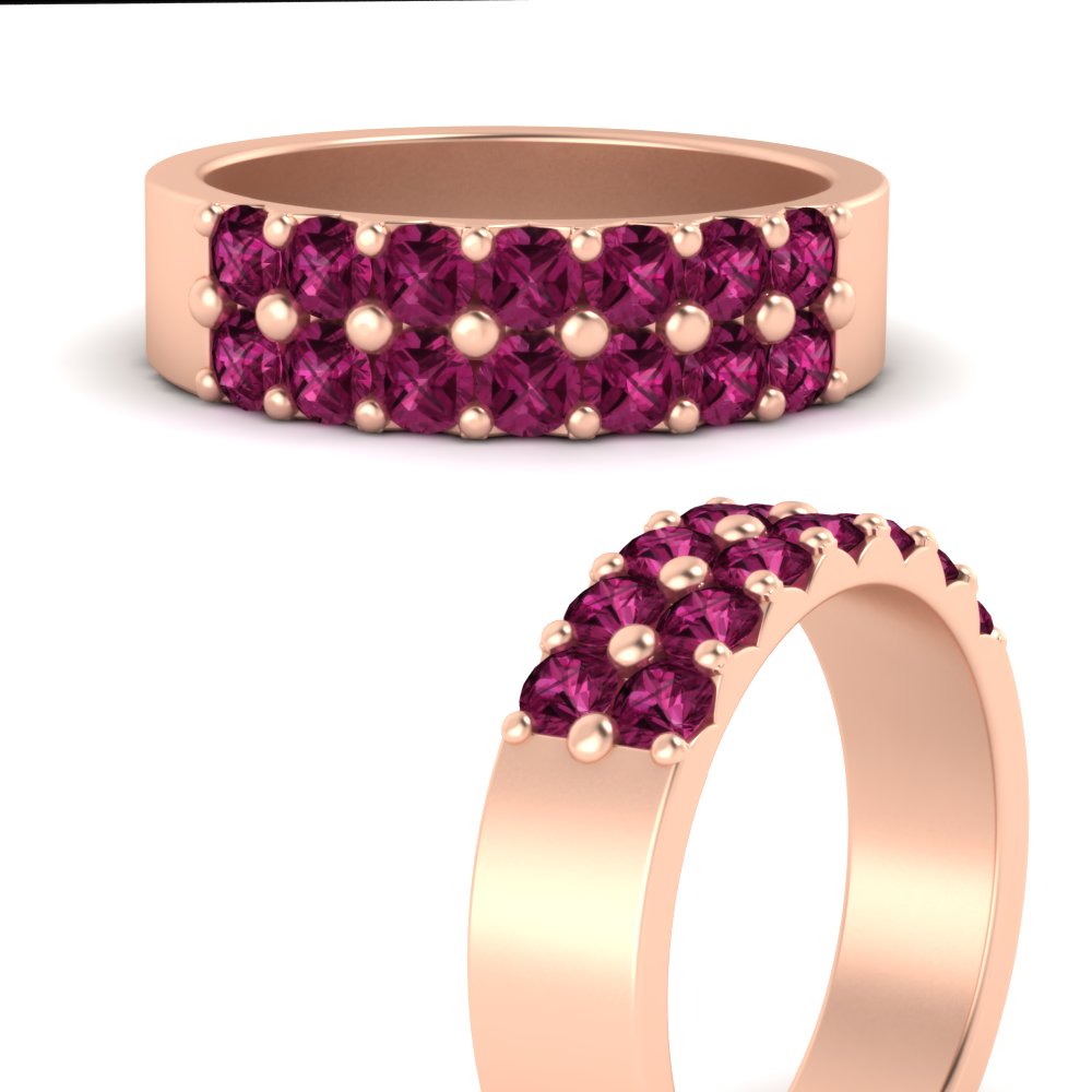 sparkle-two-line-1-ct-pink-sapphire-wedding-band-in-rose-gold-FD11382BGSADRPIANGLE3-1.00CT-NL-RG