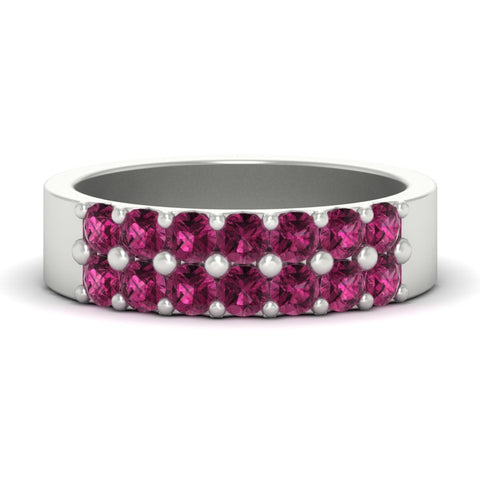 sparkle-two-line-1-ct-pink-sapphire-wedding-band-in-white-gold-FD11382BGSADRPI-1.00CT-NL-WG