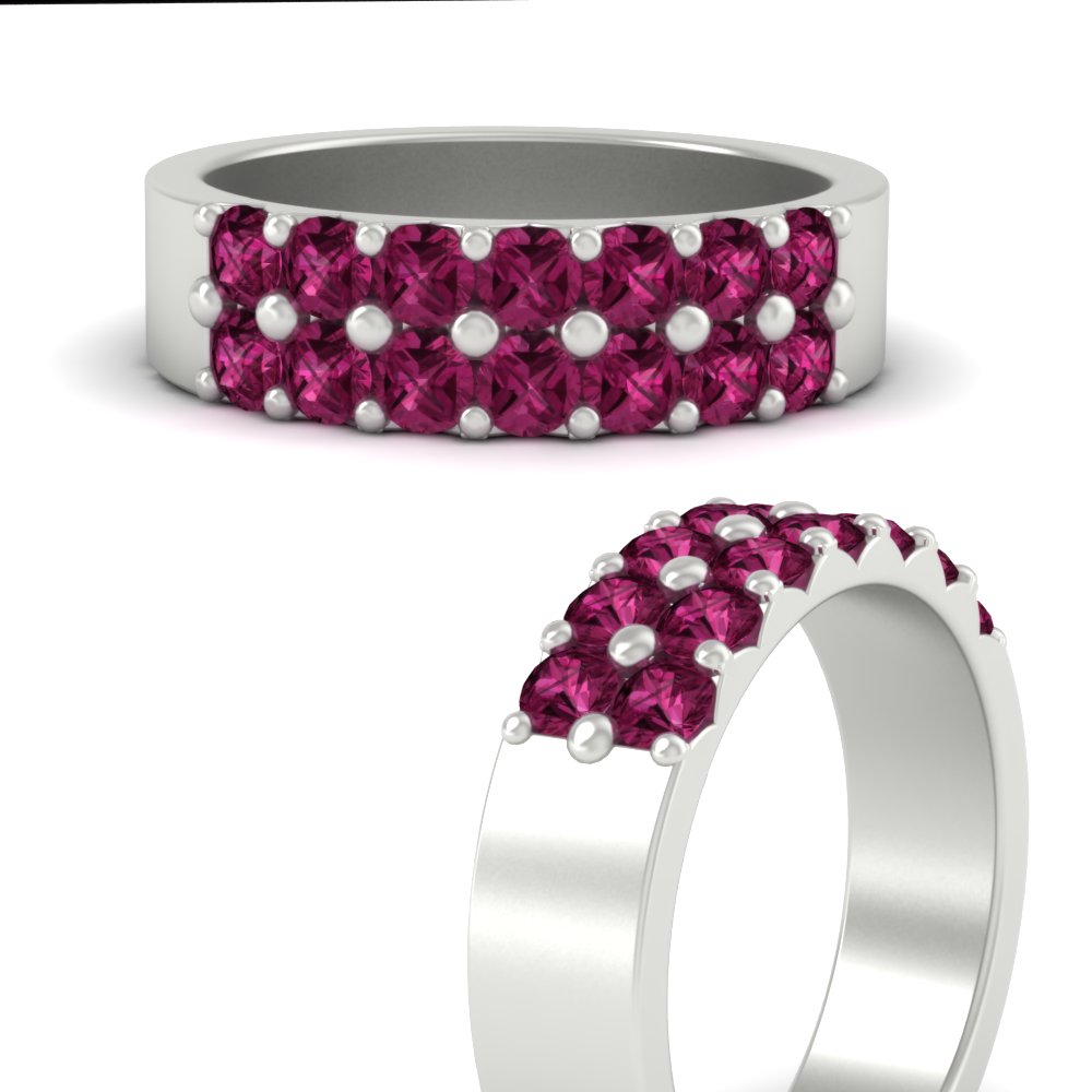 sparkle-two-line-1-ct-pink-sapphire-wedding-band-in-white-gold-FD11382BGSADRPIANGLE3-1.00CT-NL-WG