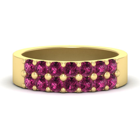 sparkle-two-line-1-ct-pink-sapphire-wedding-band-in-yellow-gold-FD11382BGSADRPI-1.00CT-NL-YG