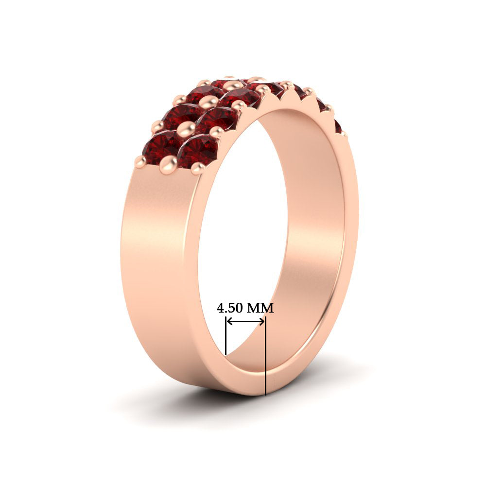 sparkle-two-line-1-ct-ruby-wedding-band-in-rose-gold-FD11382BGRUDRANGLE2-1.00CT-NL-RG-HW