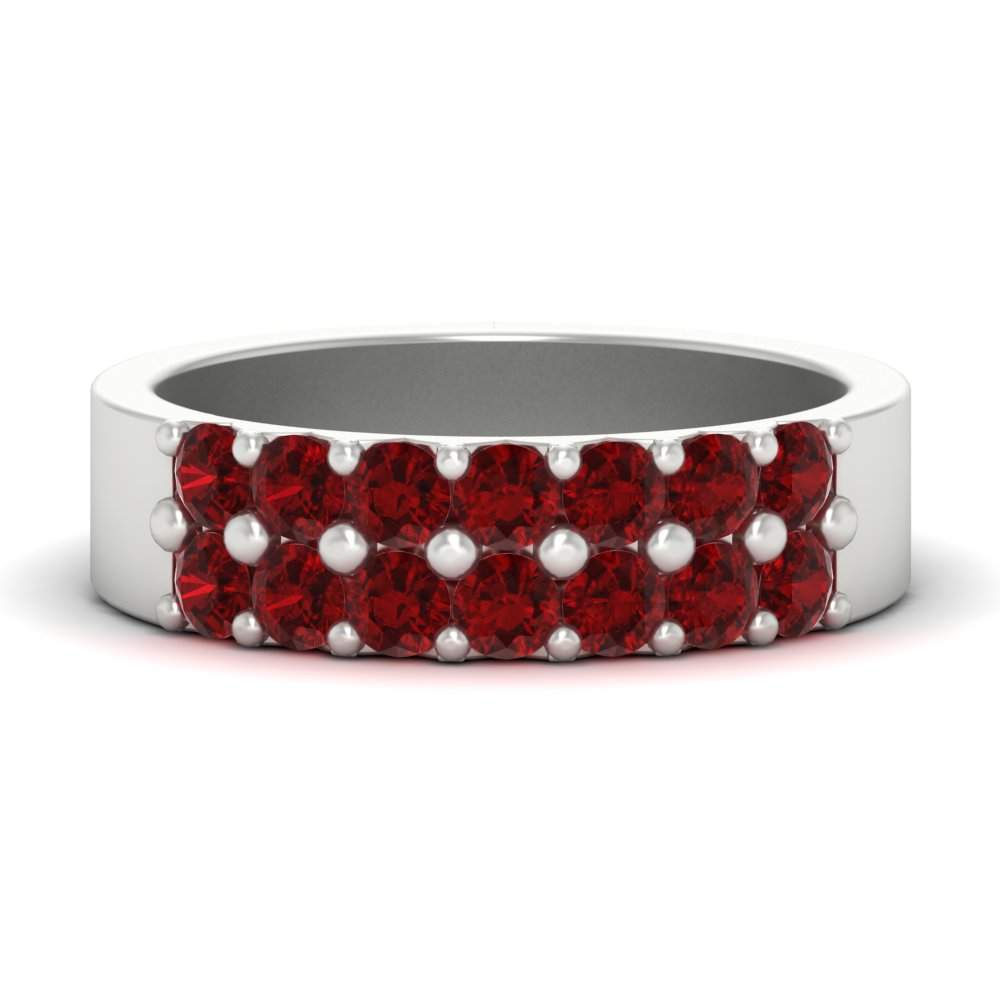 sparkle-two-line-1-ct-ruby-wedding-band-in-white-gold-FD11382BGRUDR-1.00CT-NL-WG