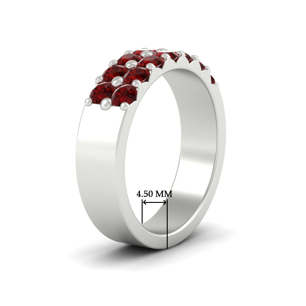 sparkle-two-line-1-ct-ruby-wedding-band-in-white-gold-FD11382BGRUDRANGLE2-1.00CT-NL-WG-HW