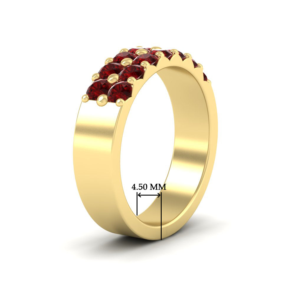 sparkle-two-line-1-ct-ruby-wedding-band-in-yellow-gold-FD11382BGRUDRANGLE2-1.00CT-NL-YG-HW