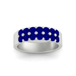 Load image into Gallery viewer, sparkle-two-line-1-ct-sapphire-wedding-band-in-white-gold-FD11382BGSABLANGLE5-1.00CT-NL-WG
